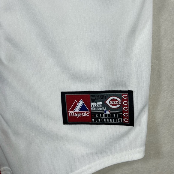 Majestic Size Medium Cincinnati Reds Votto White and Red Men's Jersey - Picture 4 of 9
